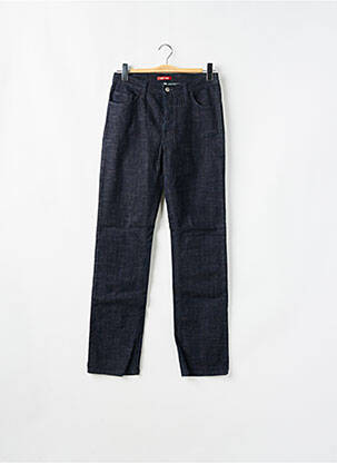 Jeans coupe slim tissage brut taille haute bleu TEDDY SMITH femme