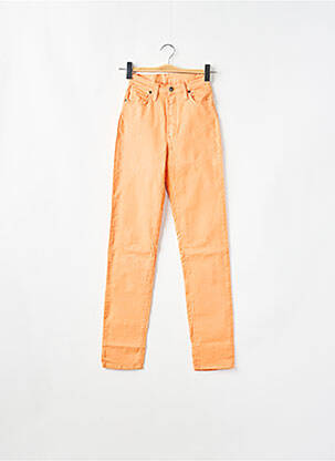 Pantalon slim taille haute taille haute orange TEDDY SMITH femme