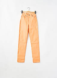 Pantalon slim tissage popeline taille haute orange TEDDY SMITH femme