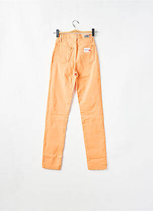 Pantalon slim taille haute taille haute orange TEDDY SMITH femme