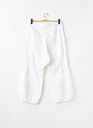Sarouel fermeture zip latéral taille haute blanc 2 TWO femme