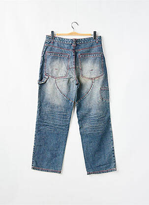 Jeans coupe droite effet usé délavé taille normale bleu TWO ANGLE femme