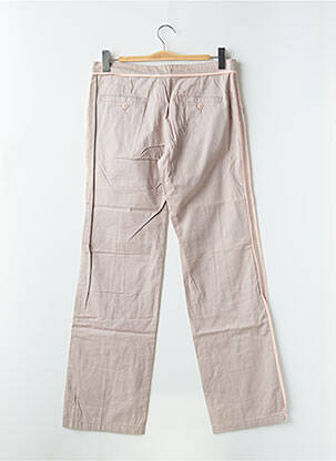 Pantalon droit tissage popeline taille basse rose LADY SOUL femme