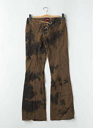 Jean coupe flare stretch taille normale marron LONSDALE femme