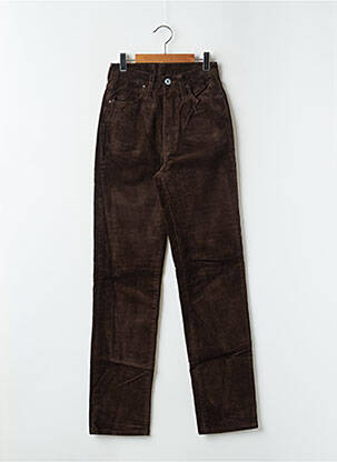 Pantalon slim stretch taille haute marron TEDDY SMITH femme