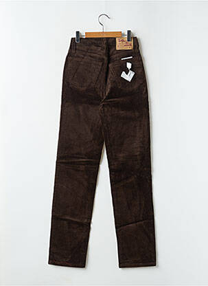 Pantalon slim stretch taille haute marron TEDDY SMITH femme