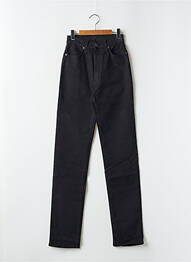 Pantalon slim tissage popeline taille haute noir TEDDY SMITH femme