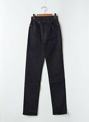Pantalon slim tissage popeline taille haute noir TEDDY SMITH femme