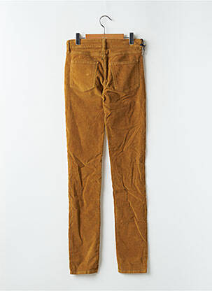 Pantalon slim taille haute taille haute jaune FIVE PM femme