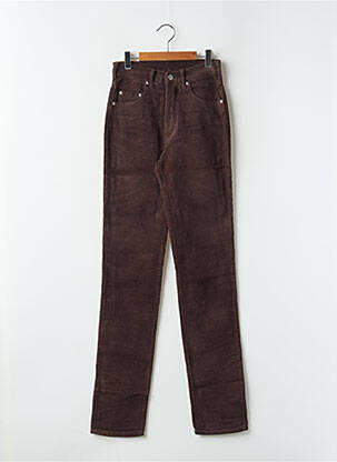 Pantalon slim taille haute taille haute marron CIMARRON femme
