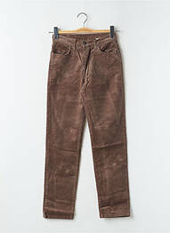 Pantalon slim tissage velours marron TEDDY SMITH fille