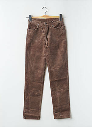 Pantalon slim tissage velours marron TEDDY SMITH fille
