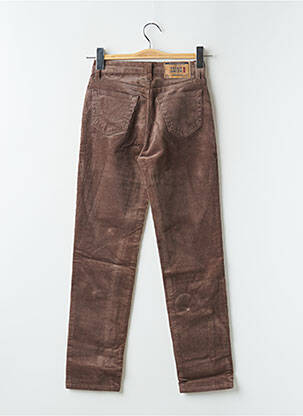 Pantalon slim tissage velours marron TEDDY SMITH fille