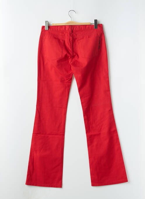 Jeans bootcut fermeture zippée sous rabat boutonné rouge LA BRIGADA INTERNACIONAL femme