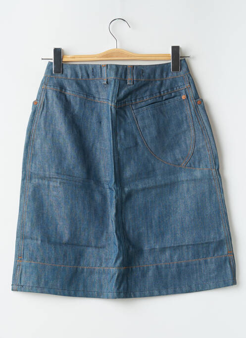 Jupe mi-longue coupe droite bleu TEDDY SMITH femme