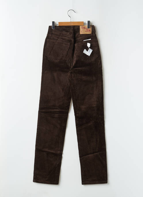 Pantalon slim stretch taille haute marron TEDDY SMITH femme