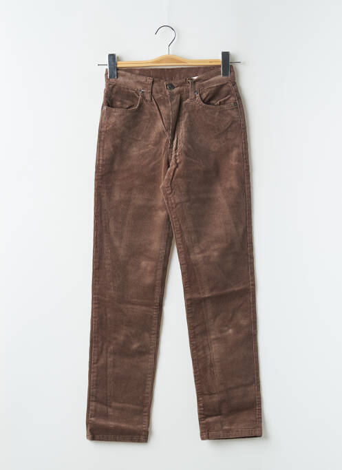 Pantalon slim tissage velours marron TEDDY SMITH fille