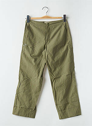 Pantalon 7/8 tissage popeline taille normale vert BE YOU K femme