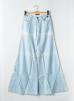 Pantalon large fermeture zippée sous rabat boutonné taille normale bleu CIMARRON femme