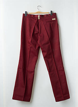 Pantalon droit tissage popeline taille normale rouge FREEMAN T.PORTER femme
