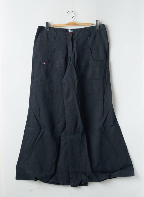 Pantalon large fermeture zippée sous rabat boutonné taille normale bleu DESIGUAL femme