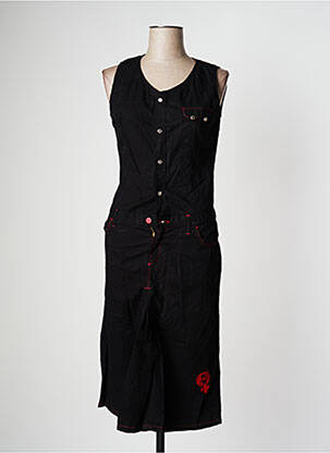 Robe mi-longue sans manche sans manche noir CIMARRON femme