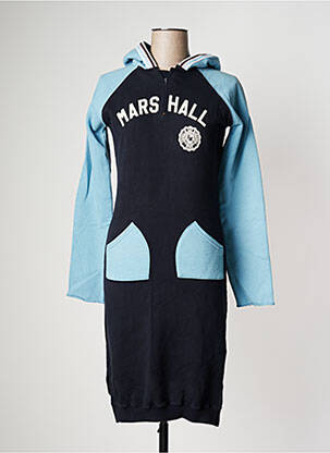 Robe mi-longue manches longues manches longues bleu FRANKLIN MARSHALL femme