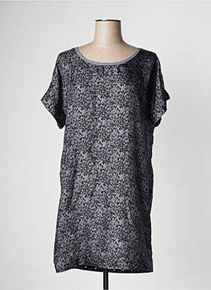 Robe courte fermeture zippée au dos manches courtes gris PEPE JEANS femme