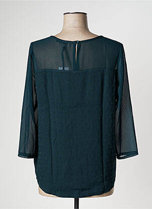 Blouse légère et transparente manches 3/4 vert DEUX TWO femme