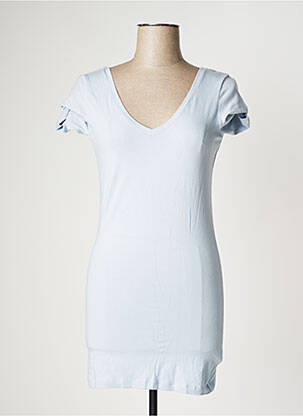 Robe courte manches courtes manches courtes bleu B.YOUNG femme