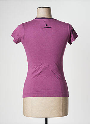 T-shirt sérigraphie manches courtes violet CONVERSE femme