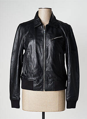 Veste en cuir noir OAKWOOD pour femme