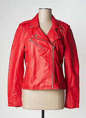 Veste en cuir rouge GOOSECRAFT pour femme seconde vue