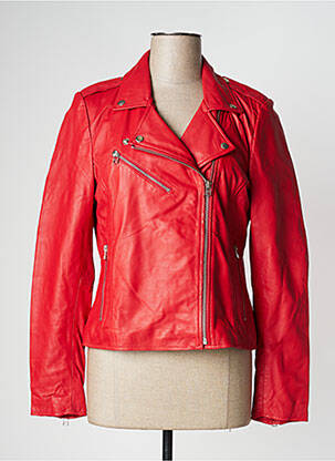 Veste en cuir rouge GOOSECRAFT pour femme