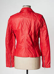 Veste en cuir rouge GOOSECRAFT pour femme seconde vue