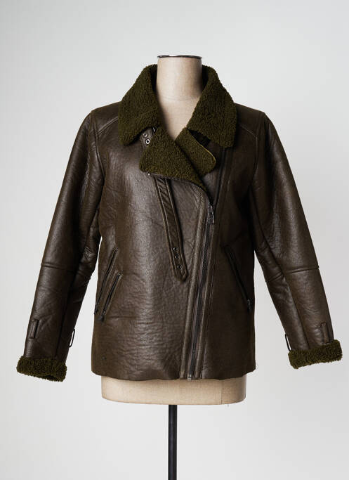 Manteau court marron MINIMUM pour femme