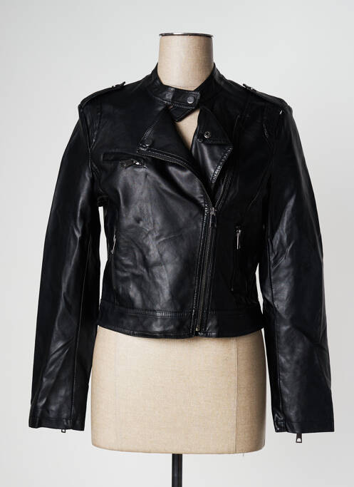 Veste simili cuir noir LILI SIDONIO pour femme