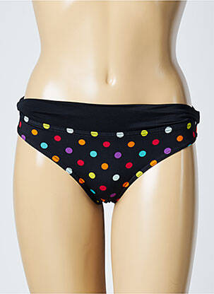 Bas de maillot de bain effet matière satinée culotte noir LITTLE MARCEL femme
