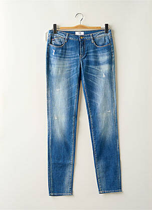 Jeans coupe slim tissage brut taille normale bleu LE TEMPS DES CERISES femme