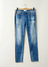 Jeans coupe slim tissage brut taille normale bleu LE TEMPS DES CERISES femme