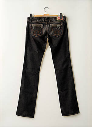 Jeans coupe slim tissage brut taille normale noir LE TEMPS DES CERISES femme