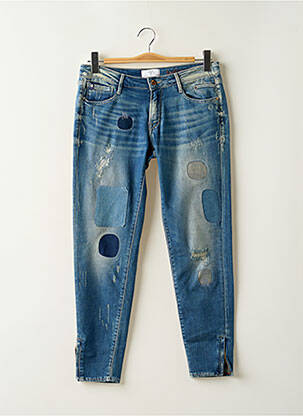 Jeans coupe slim tissage brut taille normale bleu LE TEMPS DES CERISES femme