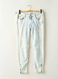 Jeans coupe slim tissage brut taille normale bleu LE TEMPS DES CERISES femme