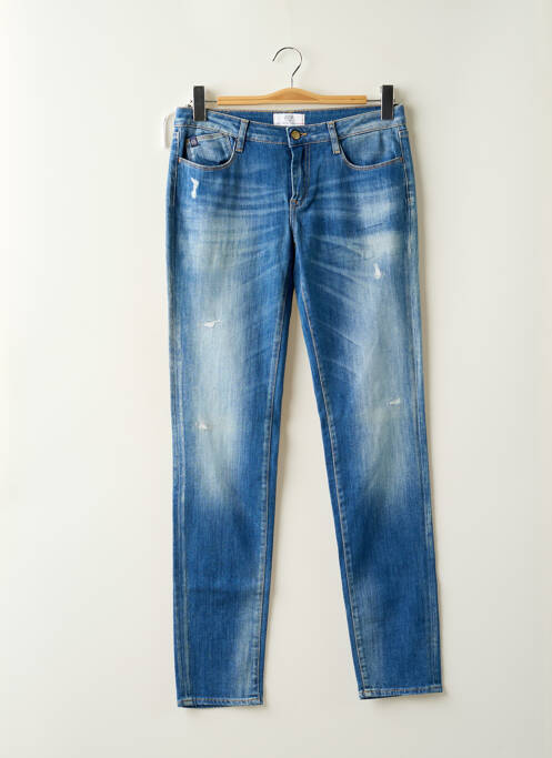 Jeans coupe slim tissage brut taille normale bleu LE TEMPS DES CERISES femme