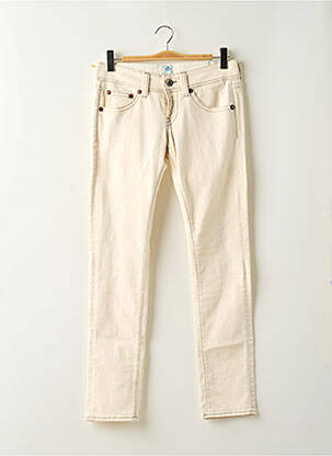 Jeans coupe slim stretch taille basse beige REPLAY femme