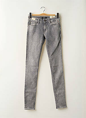 Jeans skinny stretch taille basse gris REPLAY femme