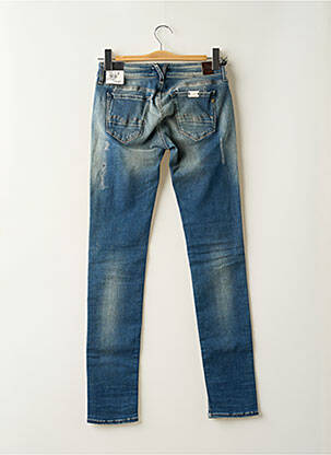 Jeans coupe slim effet usé délavé taille basse bleu REPLAY femme