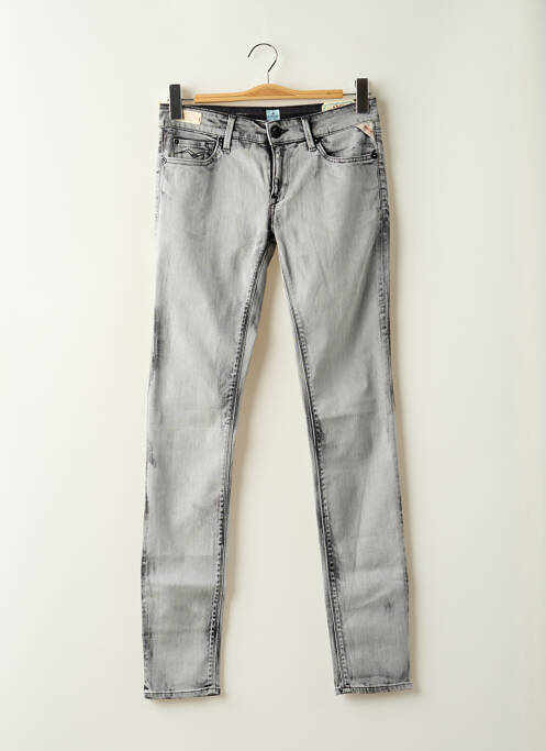 Jeans coupe slim gris REPLAY pour femme