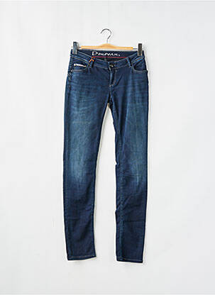 Jeans coupe slim tissage brut taille normale bleu DONOVAN femme