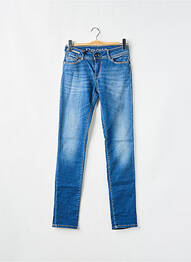 Jeans coupe slim tissage brut taille normale bleu DONOVAN femme